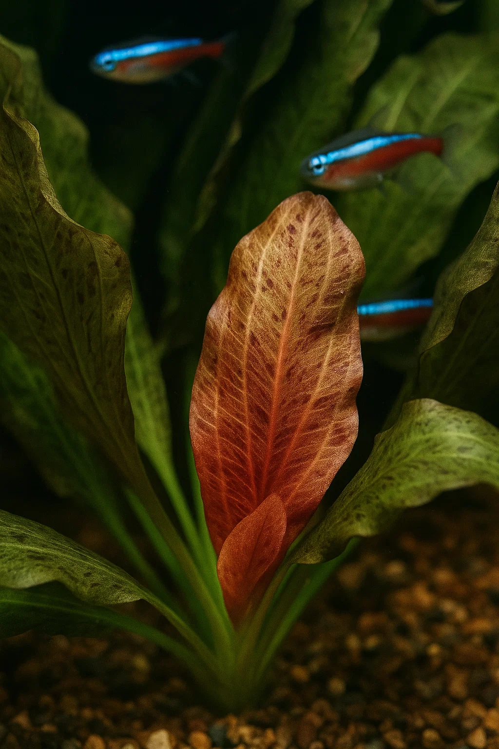 Эхинодорус оцелот красный