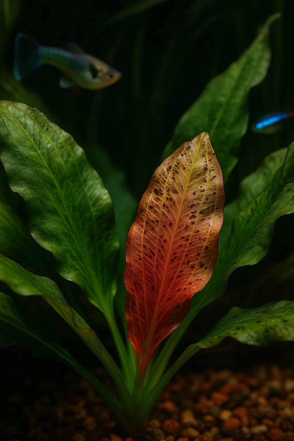 Эхинодорус оцелот красный